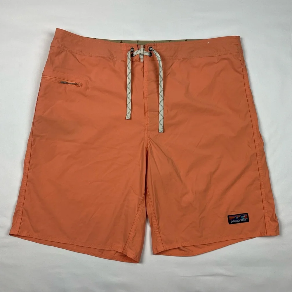 Patagonia Mens Wavefarer Board Shorts Sz 40 Salmon Pink Boat Surf Fishing B2